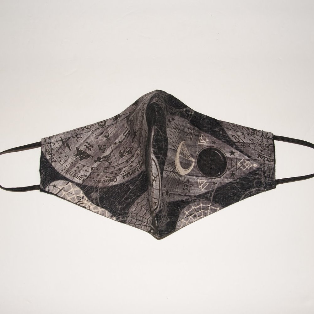NEW Zodiac Ouija Gray Face Covering Mask sz M/L - Picture 4 of 7